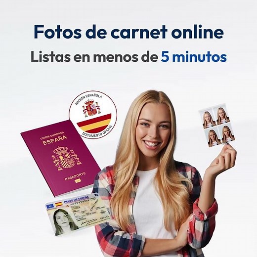 🇪🇸 Tu foto de carnet lista en pocos segundos, cómodamente desde casa