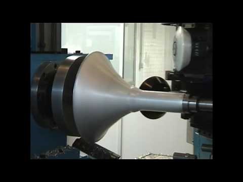 DENN ZENN-100 CNC metal spinning machine in action
