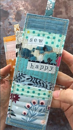 Turn your fabric scraps into quilted bookmarks