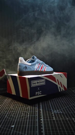 🚨1 week to go‼️Until the launch of our hand signed customised Adidas Spezials brought to you by PSC and @tonymccarroll1 one of the founding members of the iconic Manchester group Oasis Only 500 pairs available per design, all pairs come with signed drumsticks, custom box, certificate of authenticity and a photograph of Tony. The first 100 pairs of each design sold will come with a signed Definitely Maybe album 💿 #oasis #tonymccarroll #definitelymaybe #liveforever #adidas #adidasspezial | PSC