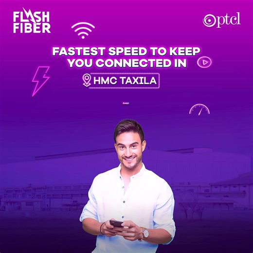 11K views · 58 reactions | Your internet just got a speed boost! ⚡ Flash Fiber is here to power up your connection in HMC Taxila.  Call 1218 and enjoy the best internet in town! #FlashFiber #PTCL #FastestInternet | PTCL | Facebook