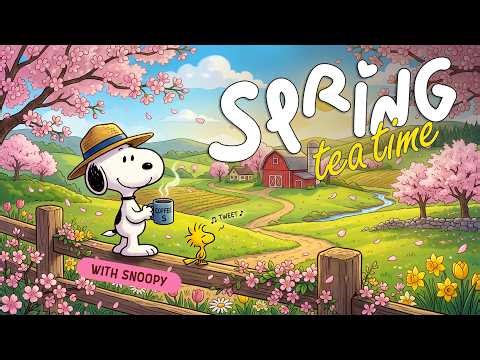 Spring Tea Time with Snoopy ☕✨🌤| Relaxing Jazz Playlist for a Peaceful Spring Morning