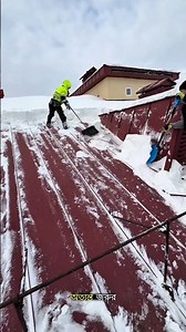 Why Do People Remove Heavy Snow From Their Roofs? ❄️🏠#trending #facts