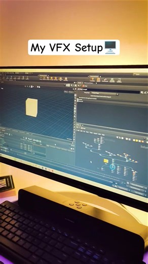 VFX Artist Desk Setup💻 #vfx #edit #houdini #blender3d #pcgaming #shorts