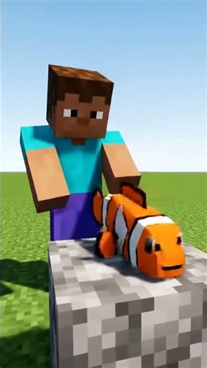 MINECRAFT Using a Fish as a Pickaxe