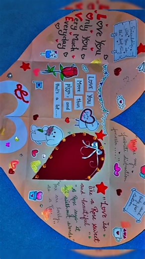 valentine day easy handmade cards for bf#homemadepapercraft #new trending cards#valentinecards #diy