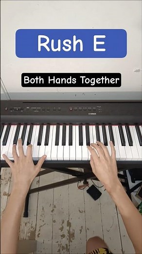 EASY PIANO TUTORIAL OF RUSH E BOTH HANDS