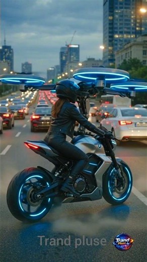 The Future Is Here! 🚁 Flying Motorcycle Drone Stuns City Traffic | Sci-Fi AI Concept