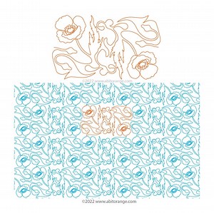 Poppy Plant E2E - Digital Quilting Pattern for Longarm Machine Quilting, Floral Pattern B2B, Digitized Quilt Pattern for Longarm - Etsy