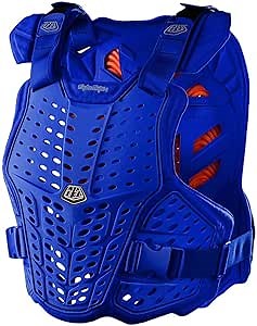Troy Lee Designs Motocross Motorcycle Dirt Bike Chest and Back Protector for Adult Men Women and Unisex, Rockfight CE (MD/LG, Blue)