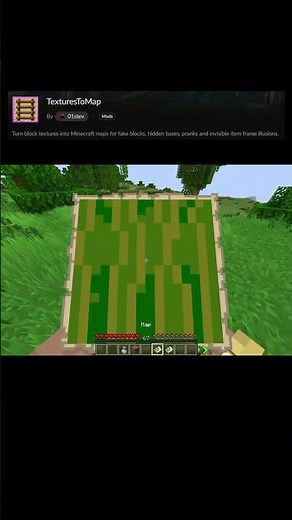 How to Make a Map Look Like a Block in Minecraft #minecraft #minecraftshorts