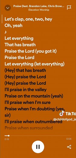 Praise the Lord by Elevation Worship - Full Song Lyrics