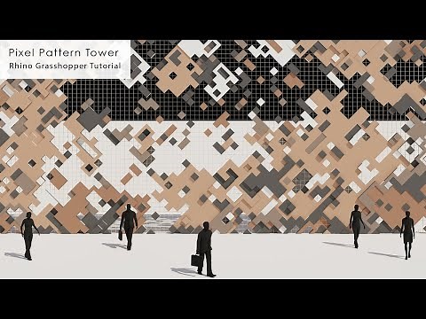 Pixel Pattern Facade Rhino Grasshopper Tutorial