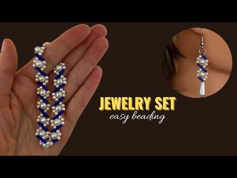 DIY beaded bracelet. How to make beads bracelet /earrings. DIY jewelry