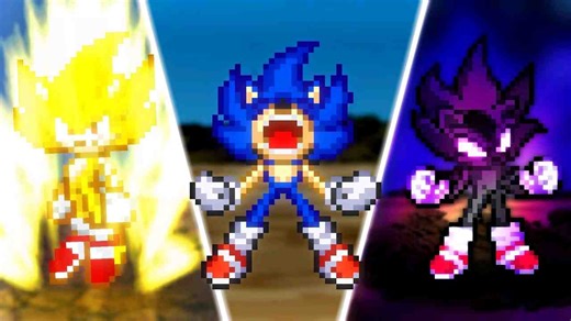 Sonic Transformations - Nazo Unleashed Sprite Animation