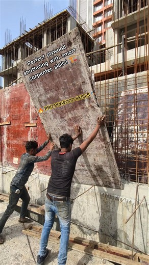 Tranding 😱😲 Perfect plywood shuttering with smart carpenter skills #shuttering #carpenter #shorts