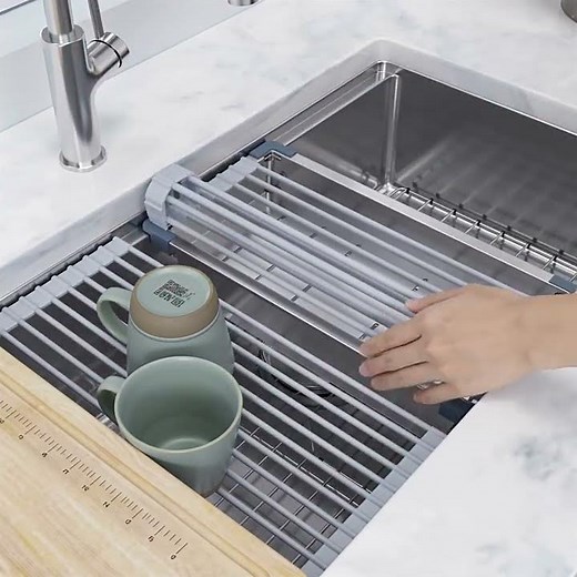 SUS304 Stainless Steel Kitchen Sink with Draining rack – Handmade Single Bowl Workstation Sink