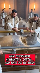The Damaged Coffin of Akhenaten: Evidence of Deliberate Erasure The coffin traditionally associated with Akhenaten is one of the most disturbing funerary objects from ancient Egypt — not because of what remains, but because of what was intentionally destroyed. Unlike natural decay caused by time, humidity, or burial conditions, the damage visible on this coffin is clearly deliberate. The carved eyes were violently destroyed, a powerful symbolic act in ancient Egyptian belief, where eyes represen