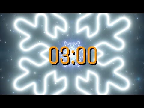 3 Minute Winter Snowflake Tunnel Timer with Calming Piano Music ❄️🎹