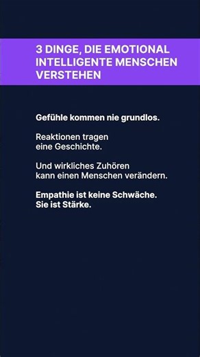 3 Dinge, die emotional intelligente Menschen verstehen. #psychologie #emotionaleintelligenz