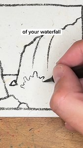 Easiest Waterfall Drawing Tutorial! #howtodraw