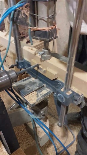 Chair Doweling Machine in Action