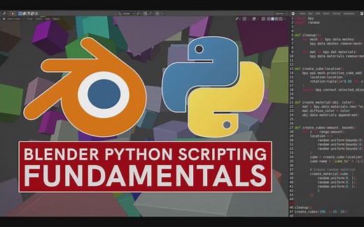 【Blender】Python脚本基础入门培训教程(中英双字)
