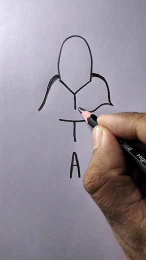 Learn to draw a girl's picture using the English letter A, #easydraw #drawing #easydrawing #art #fblifestyle | Art by milon