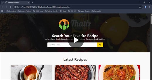 Dynamic Recipe Search App with TheMealDB API | Trinoy Kundu posted on the topic | LinkedIn