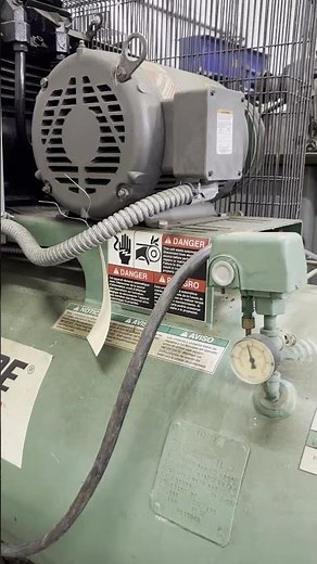 Speedaire Air Compressor Model 1WD74 10HP 3 Phase 120 Gallon Horizontal 34 CFM Test Video