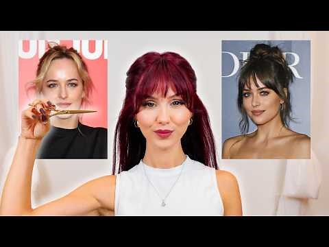 Cutting Curtain Bangs ON MYSELF (Best Haircut for Large ForeHead)