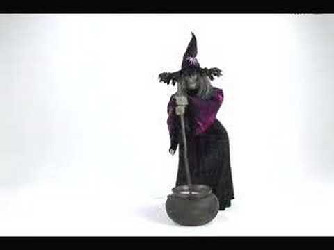 5FT - Witch with Fogging Cauldron with Wireless Mic