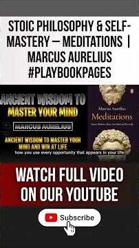 Stoic Philosophy & Self-Mastery – Meditations | Marcus Aurelius #PlaybookPages