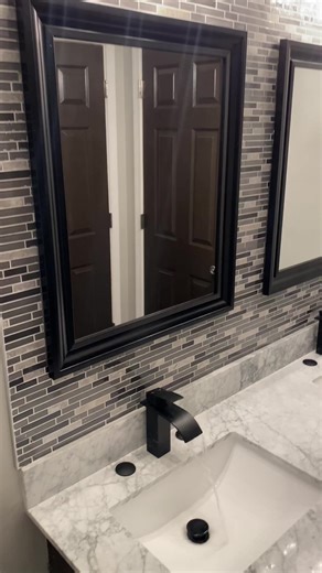 Single to Double Sink Conversion Vanity from my friends @Bell and Modern #bathroomremodel #doublevanity #diy #beforeandafter #howto #bathroomvanity #contractor