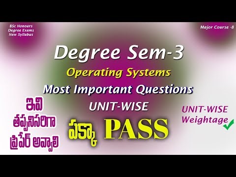 Degree Semester 3 - Operating Systems most Important Questions How to PASS OS Exam Degree BSc Exams