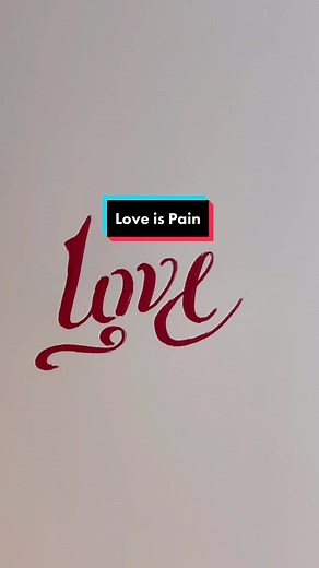 Ambigram Love Pain Lettering
