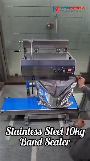 Trumark Stainless Steel 10kg Band Sealer | Heavy-Duty Continuous Pouch Sealing Machine