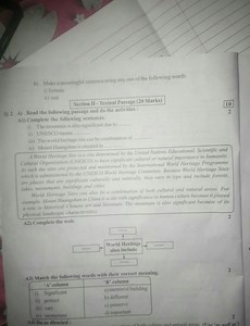 b) Make a meaningful sentence using any one of the following wo... | Filo