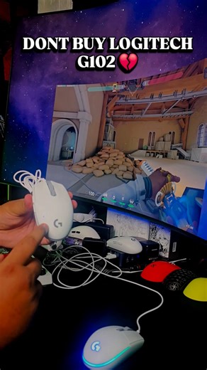 Karan salunke on Instagram: "🚫 Logitech G102 Spinout Issue Tested my old G102 + a brand-new one 👉 Same problem. Not worth it in 2025 — better mice at this price. #G102 #GamingMouse"
