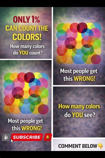 ONLY 1% CAN COUNT THE COLORS 😱, How Many Colors Do YOU See?