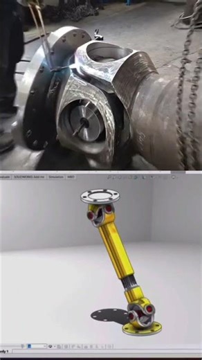 solidworks | universal joint Assembly #mechanicalengineering #solidworks