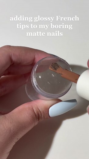 Adding Glossy French Tips to Matte Nails Tutorial