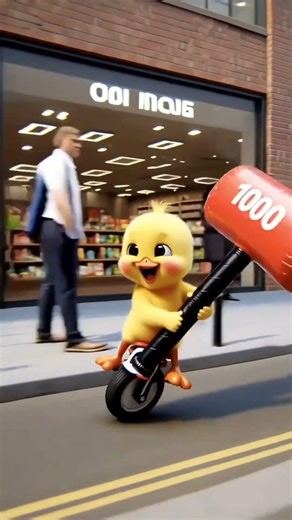 Cute Duck With a Giant Hammer Causes Toy Store Chaos! 🐥🔨 #duckvideo