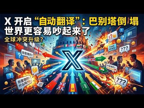 X开启“自动翻译”：巴别塔倒塌 世界更容易吵起来了