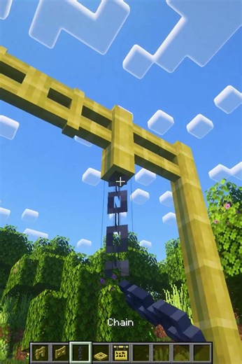 Bamboo Swinning Bench in Minecarft #minecraft