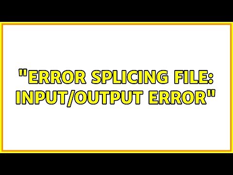 Ubuntu: "Error splicing file: Input/output error" (4 Solutions!!)