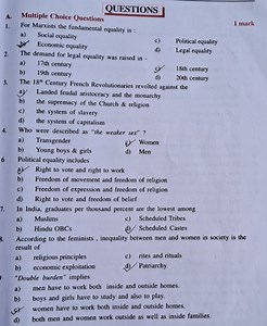 A. Multiple Choice QuestionsFor Marxists the fundamental equa... | Filo