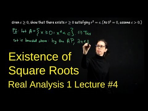 Square roots exist, Real Analysis 1