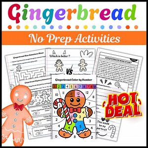 Gingerbread Man Worksheets Winter Pack | Reading Writing Math Activities, Christmas Printable, 20 Pages PDF - Etsy Canada