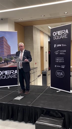 WATCH ⬆️ Limerick City and County Council welcomes OPW building contract award and commencement of 14-storey development at Limerick’s Opera Square. Minister of State for the Office of Public Works (OPW), Kevin ‘Boxer’ Moran today confirmed that work on the OPW’s 14-storey Landmark Office Building at Opera Square in the heart of Limerick City, is to commence in the coming weeks. Minister Moran also confirmed today that John Sisk and Sons have been awarded the contract by Limerick Twenty Thirty f